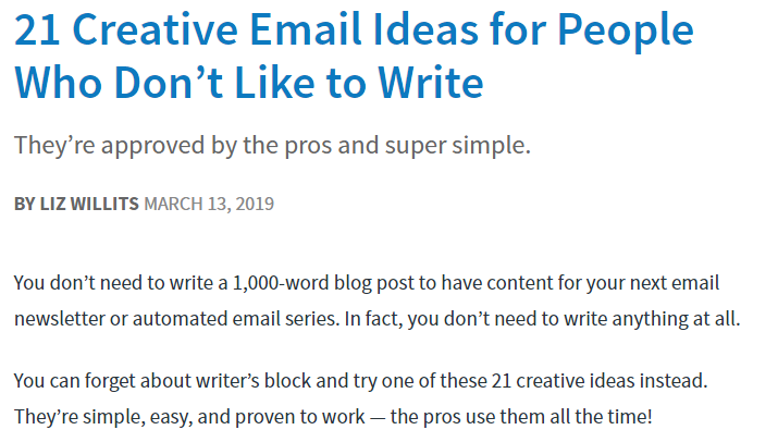 21 Creative Email Ideas for People Who Don't Like to Write by Kelly Forst