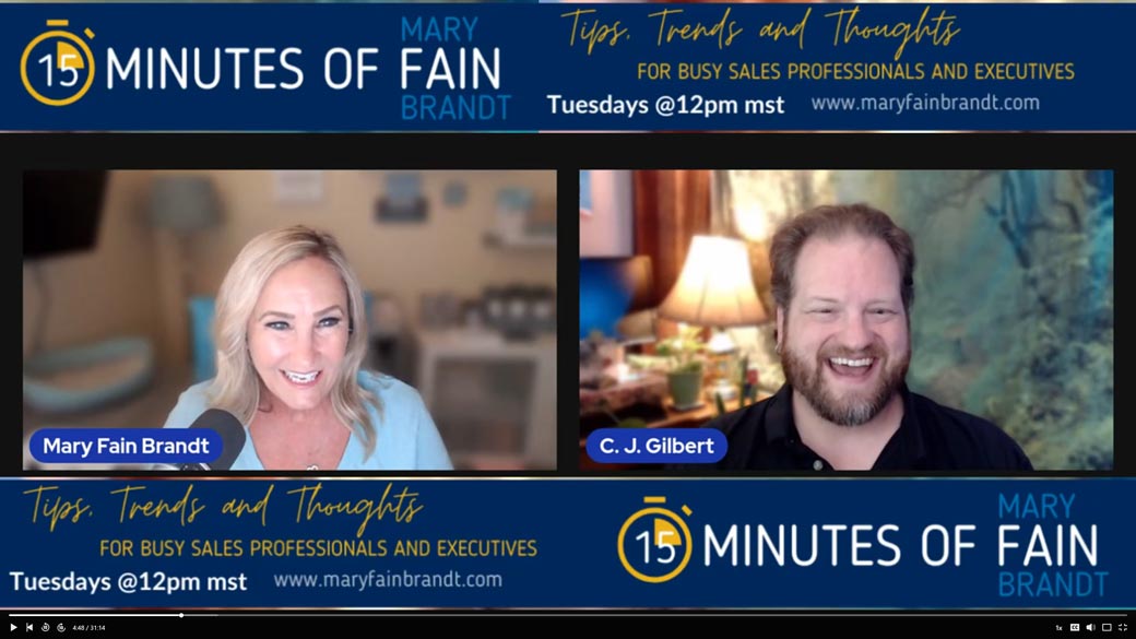 CJ on 15 Minutes of FAIN with Mary Fain Brandt