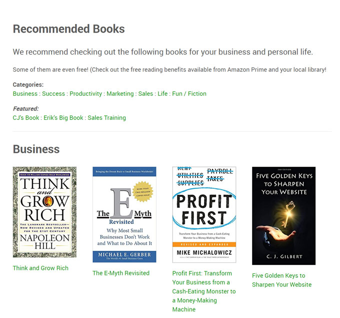CJ's Top Recommended Books for Business & Fun